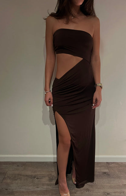 NBD Brown maxi dress