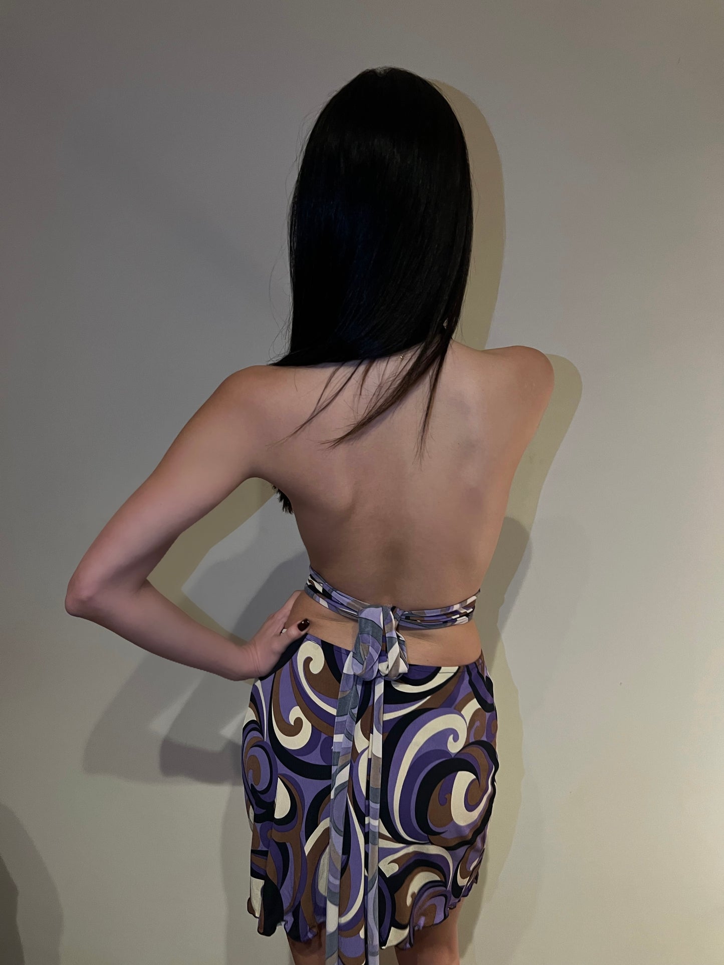 Custom designed Purple mini dress