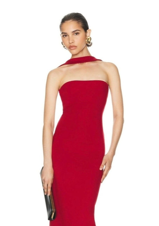 Helsa Red maxi dress