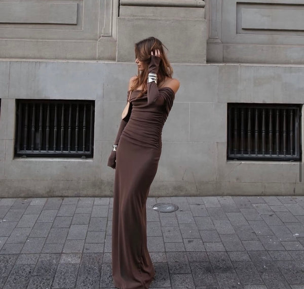 Benni Brown maxi dress