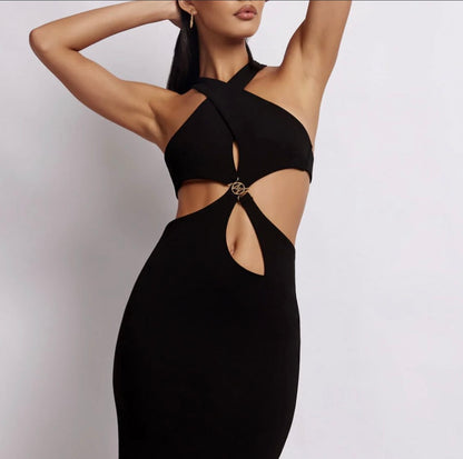 Black Cut Out Maxi dress