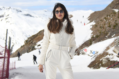 My Sunday Ski white ski suit