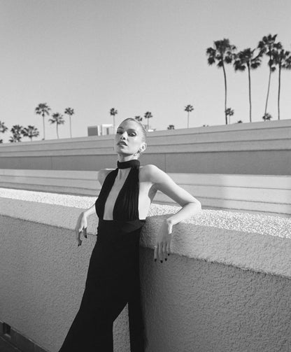 Helsa Amber Black maxi dress