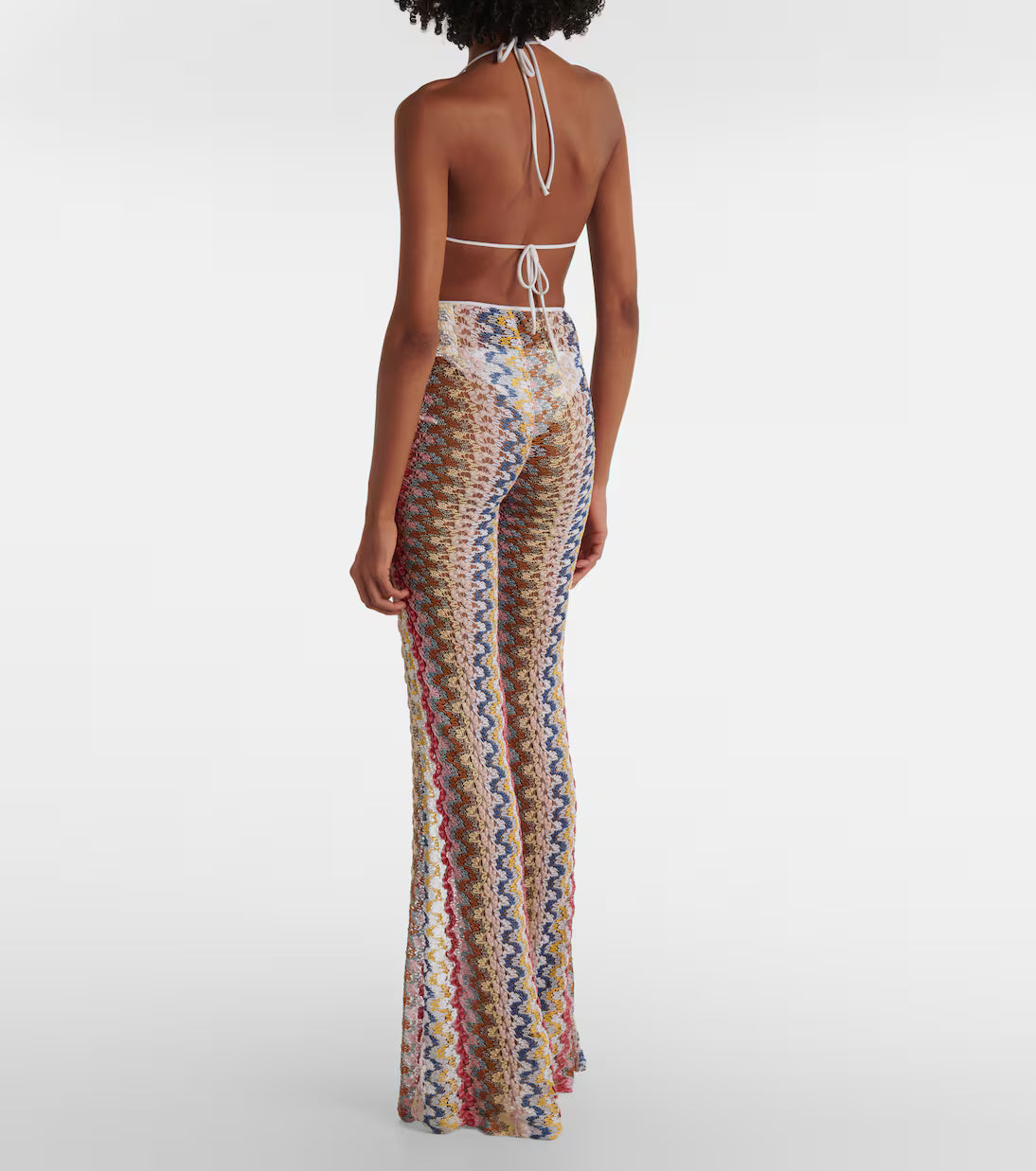 Missoni Crochet metallic flared pants