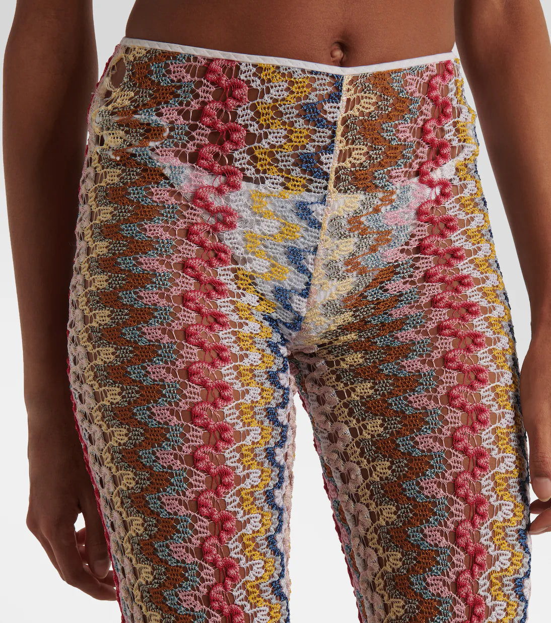 Missoni Crochet metallic flared pants