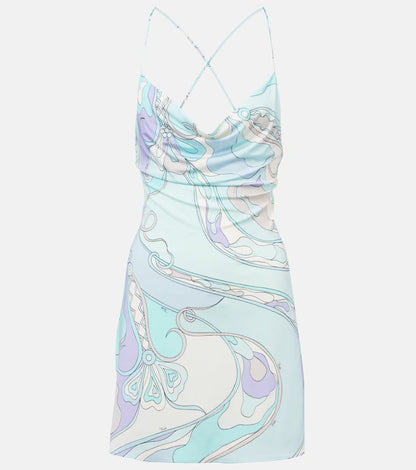 Pucci Orchidee jersey slip dress