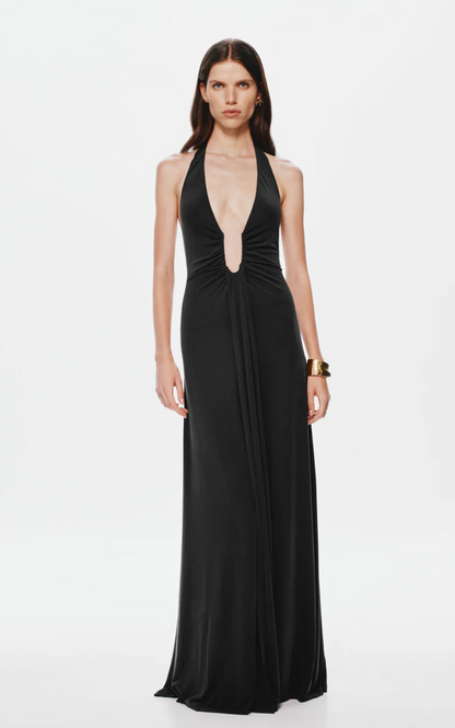 MISHA JENNIFER CUPRO MAXI DRESS