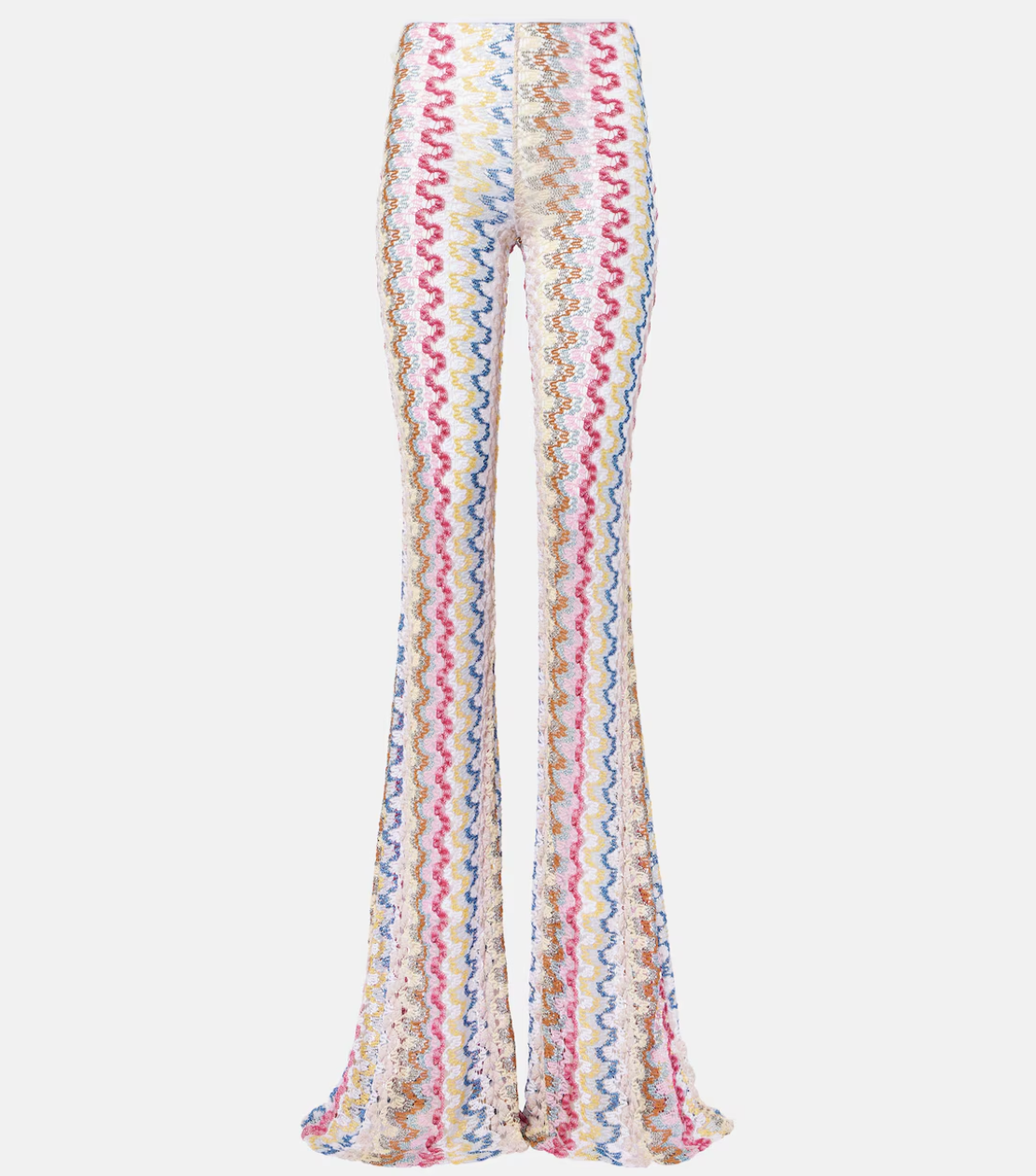 Missoni Crochet metallic flared pants