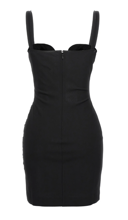 Nensi Dojaka Asymmetric Ruched Cut-Out Mini Dress