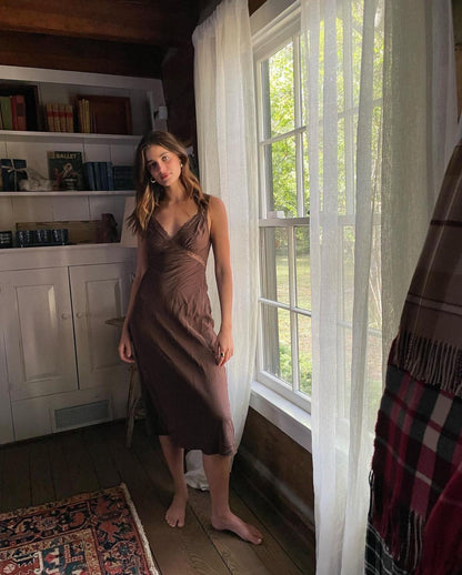 Reformation Brown maxi dress