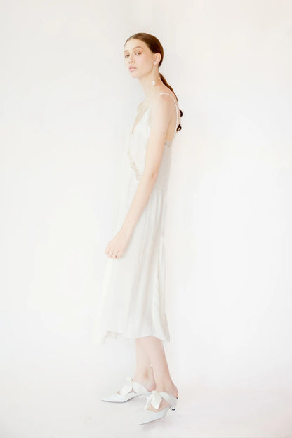 Petit Pois White maxi dress