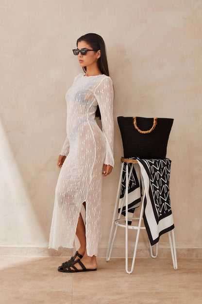 Miss Nori White maxi dress