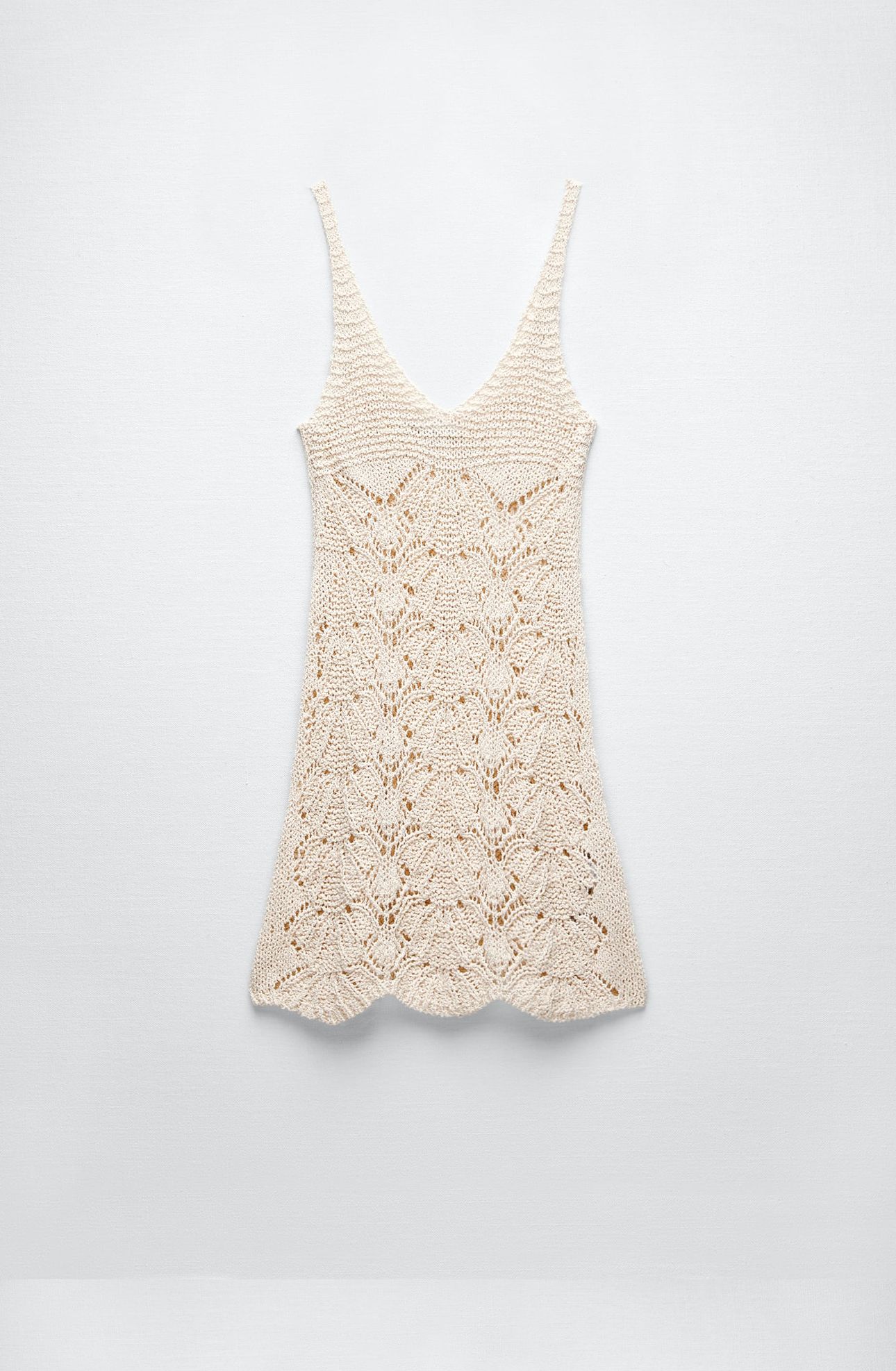 Zara Lattice White mini dress