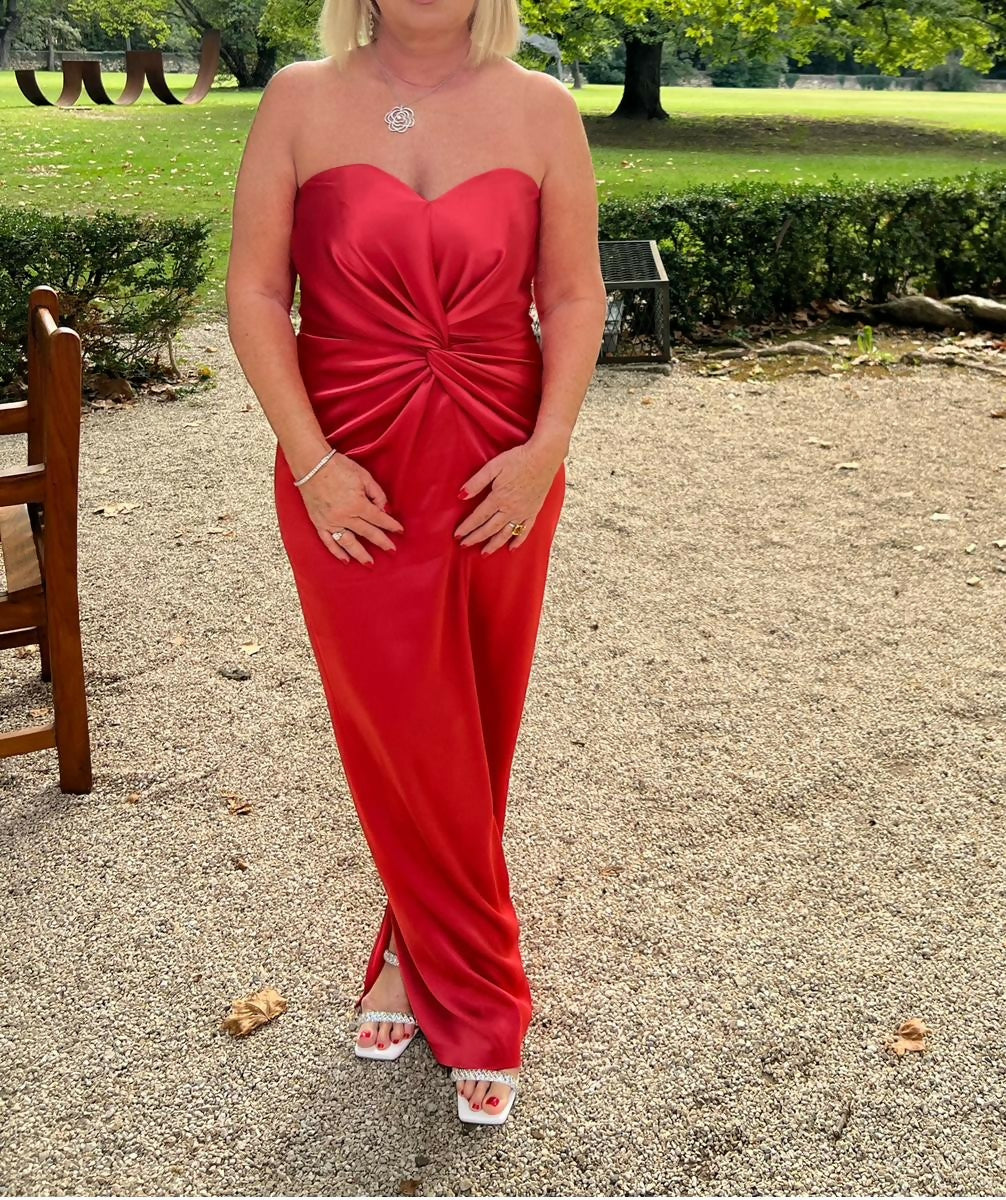 Custom Designed Strapless Red dress