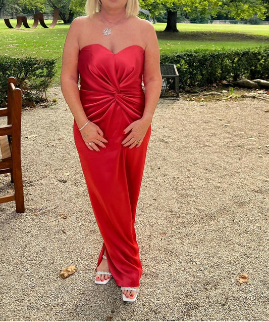 Custom Designed Strapless Red dress