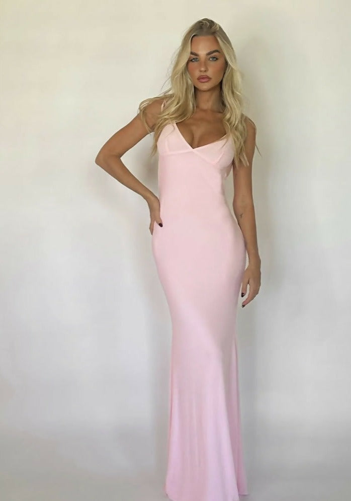 Tiger Mist Pink maxi dress