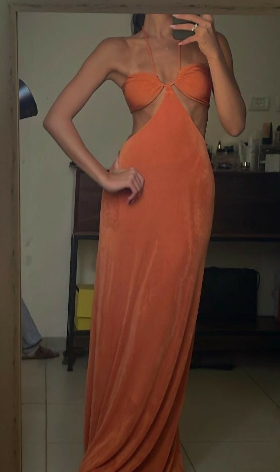 Significant Other Orange maxi dress