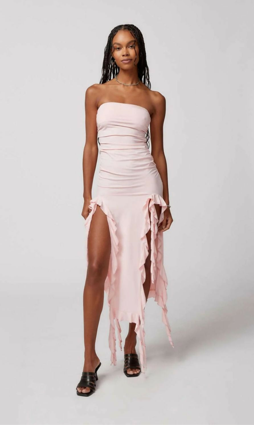 Brenda Pink strapless dress