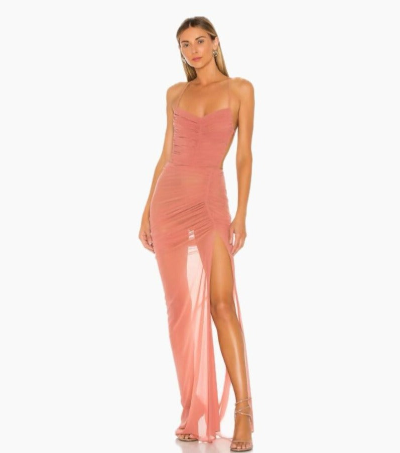 Michael Costello Pink maxi dress