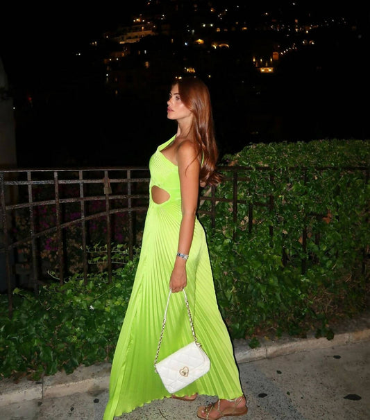 Green summer maxi dress